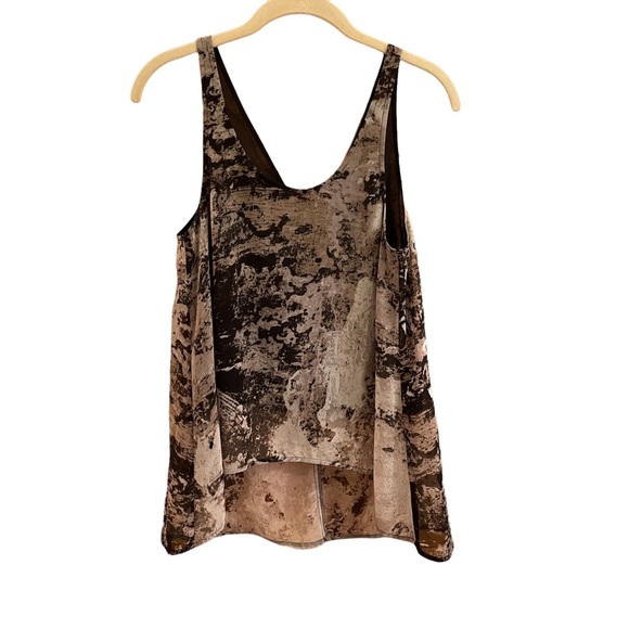 H&M asymmetrical high-low black/white/beige tank, lined. Sz 4. - Picture 2 of 8